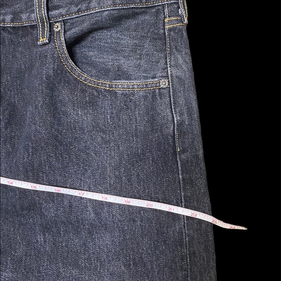 LEVI’S 501 Button Fly Straight Leg Blue Jeans Men's Size 38 x 32 Dark Wash Black - Picture 6 of 11